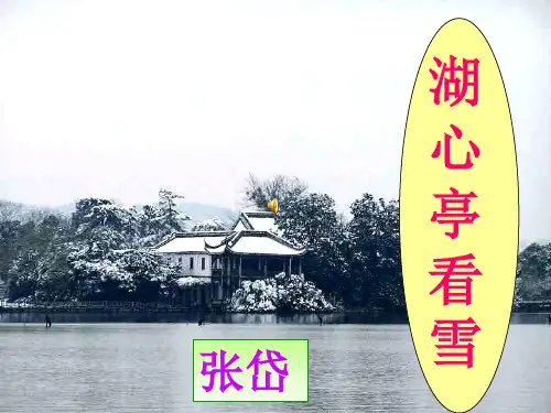 《湖心亭看雪》全ppt课件