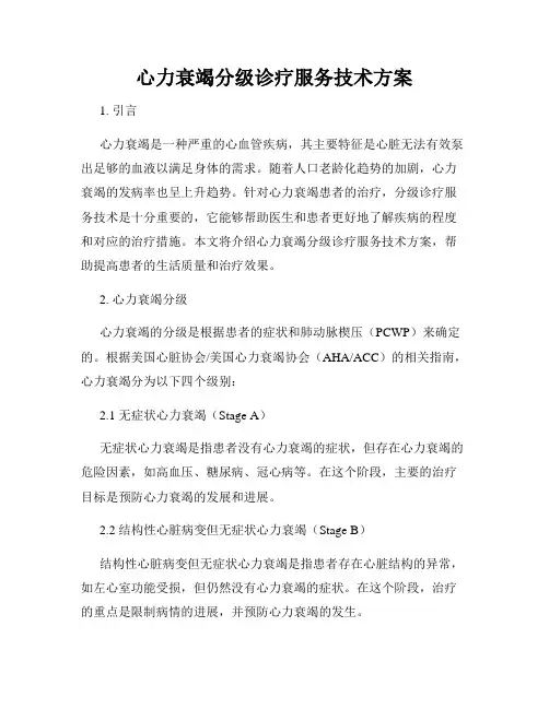 心力衰竭分级诊疗服务技术方案