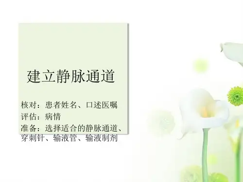 建立静脉通道