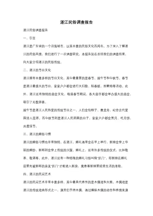 湛江民俗调查报告