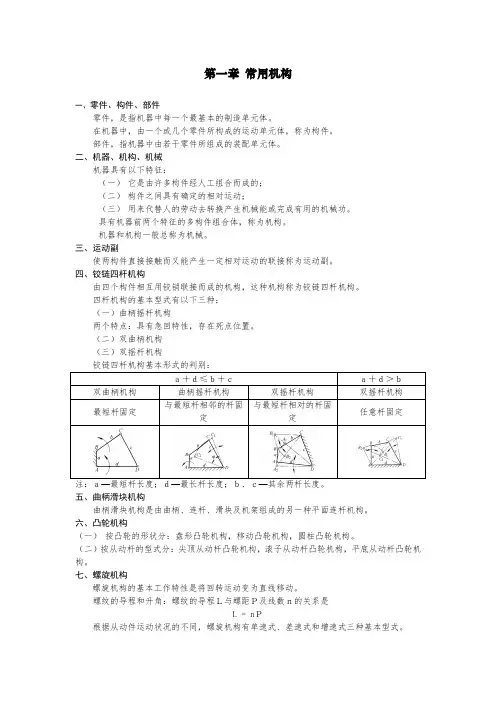机械工程基础知识点汇总