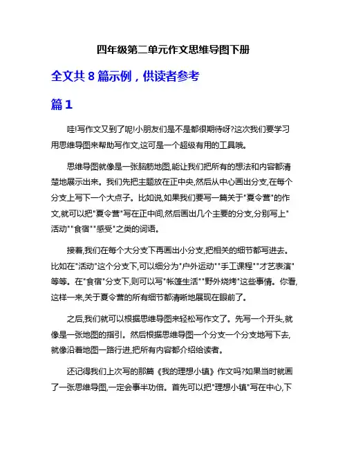 四年级第二单元作文思维导图下册