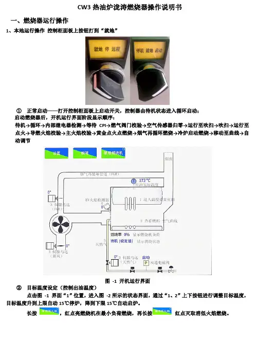 2吨导热油炉泷涛超低氮燃烧器操作说明书
