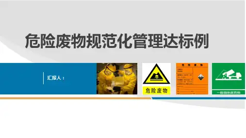 危险废物规范化管理达标示例