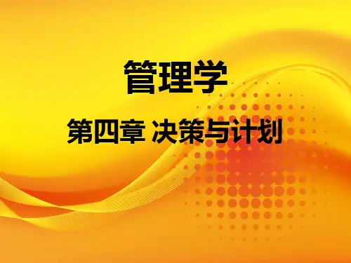 4第四章 决策与计划
