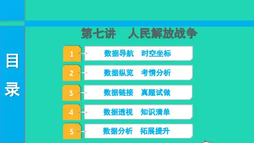 中考历史第一部分知识梳理模块一中国近代史1840_1949第七讲人民解放战争课件