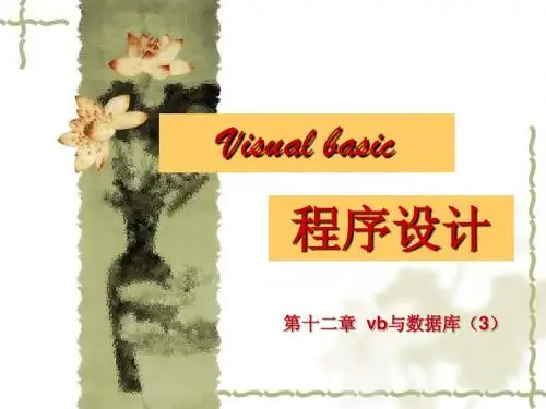 第12章 vb与数据库(3)