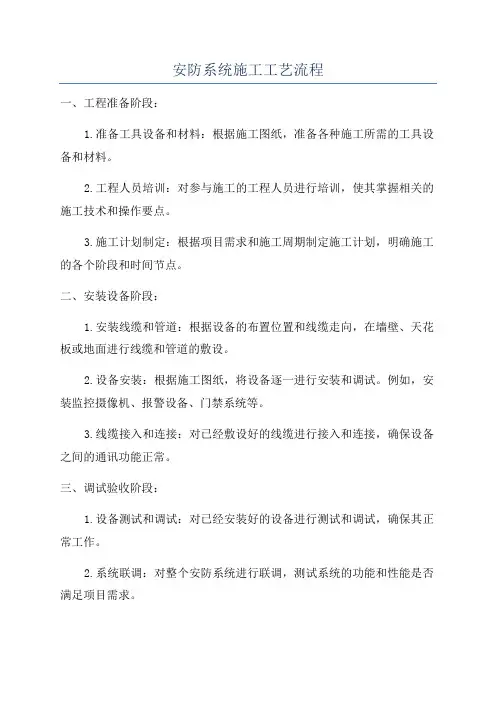 安防系统施工工艺流程