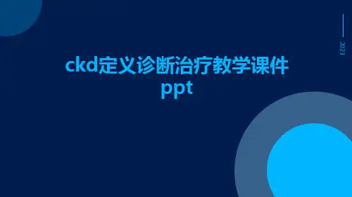 CKD定义诊断治疗教学课件ppt