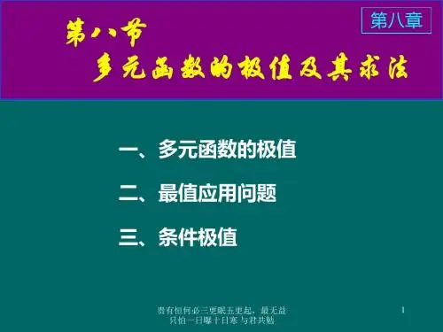 多元函数极值-文档资料