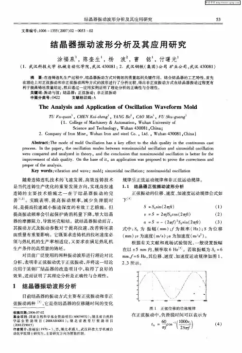 结晶器振动波形分析及其应用研究