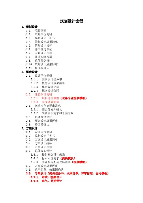 规划设计流程