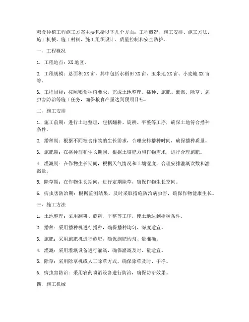 粮食种植工程施工方案