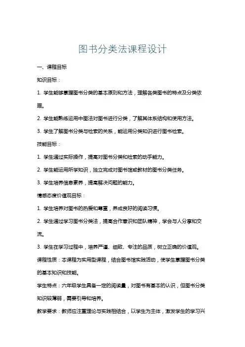 图书分类法课程设计