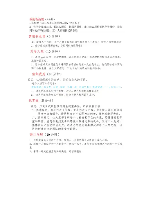 认识自我 游戏