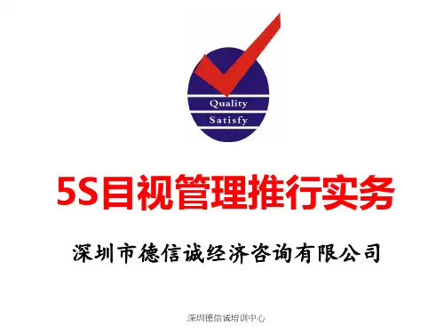 5S目视管理推行实务培训教材