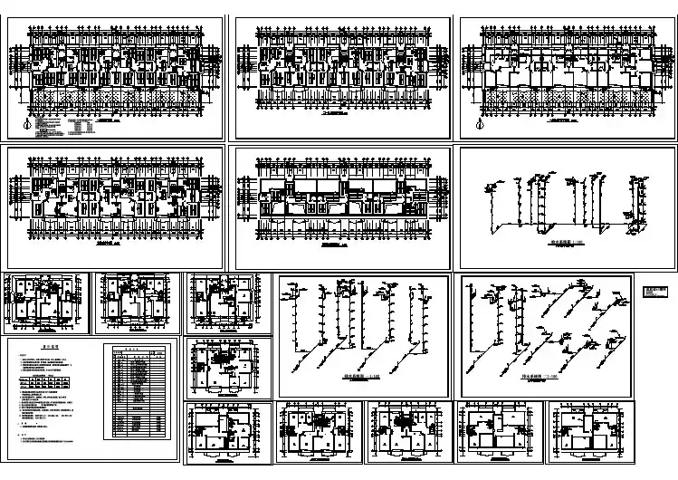 住宅采暖给排水设计CAD施工图纸