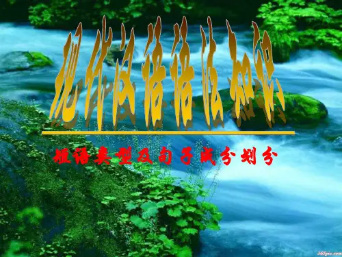 现代汉语语法知识：短语类型及句子成分划分