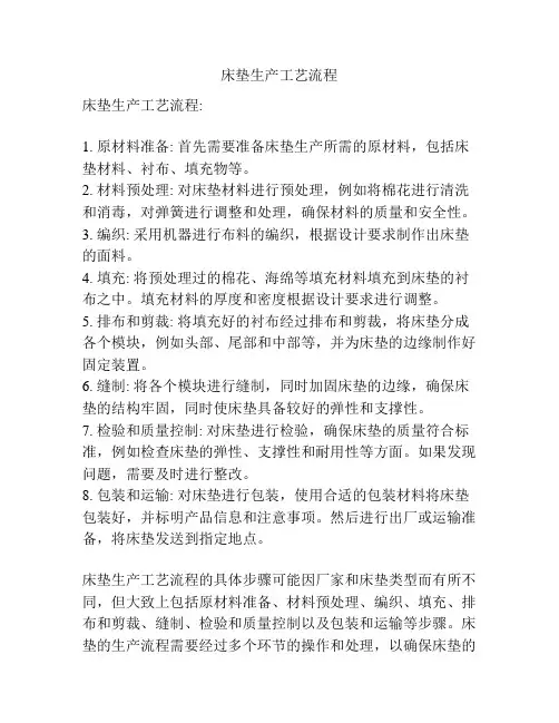 床垫生产工艺流程