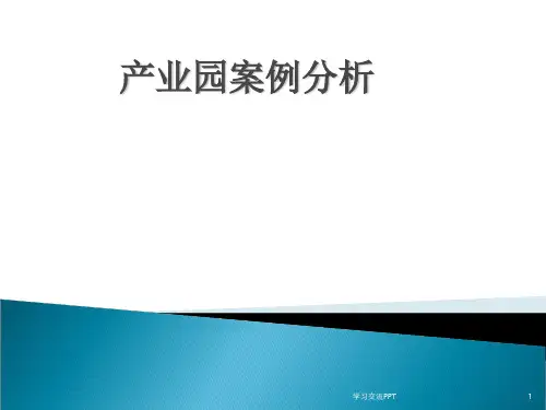 产业园案例分析课件