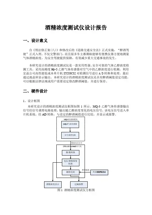 酒精浓度测试仪