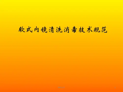 软式内镜清洗消毒技术规范WS 507-2016  ppt课件