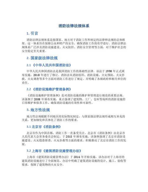 消防法律法规体系