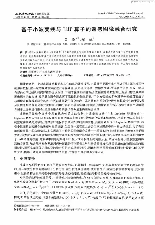 基于小波变换与LBP算子的遥感图像融合研究