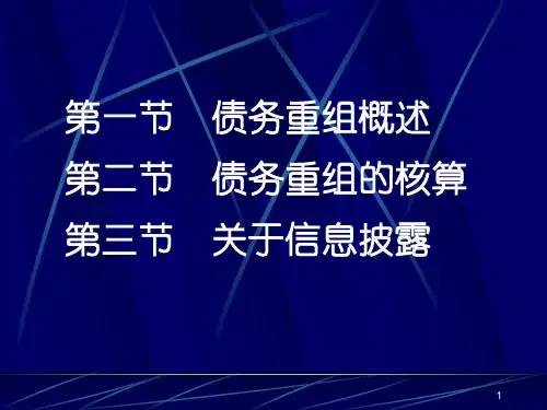 债务重组培训教材PPT68页bhpi
