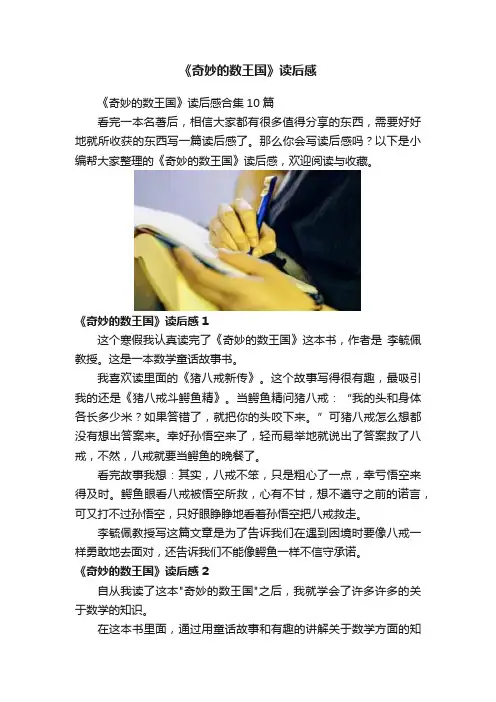 《奇妙的数王国》读后感