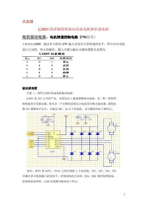 L N驱动电机的总结