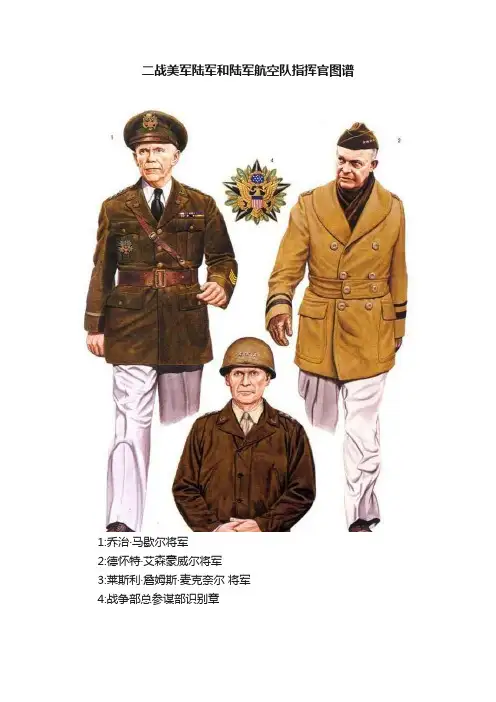 二战美军陆军和陆军航空队指挥官图谱