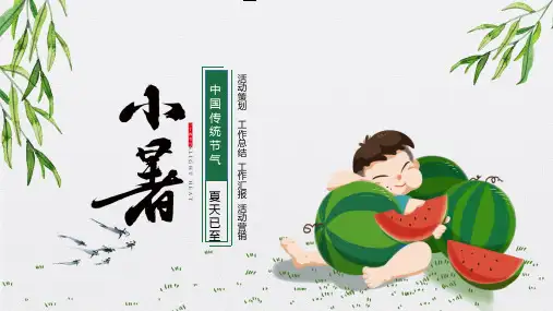 二十四节气小暑PPT模板
