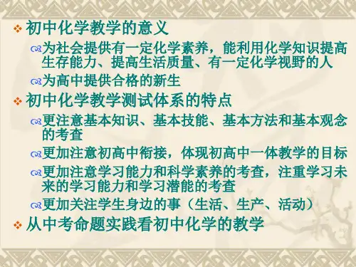 初中化学有效教学的策略ppt课件