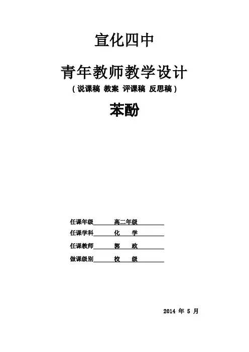 说讲评材料---苯酚