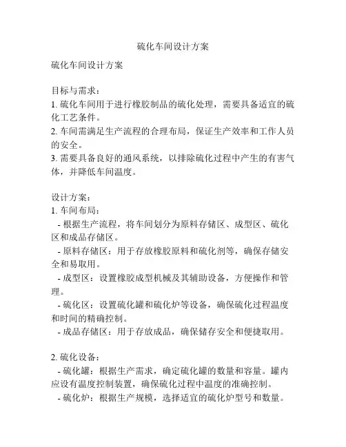 硫化车间设计方案