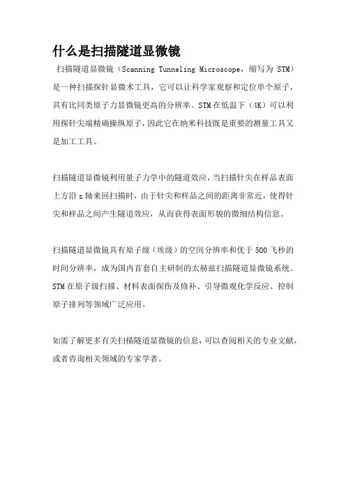 什么是扫描隧道显微镜