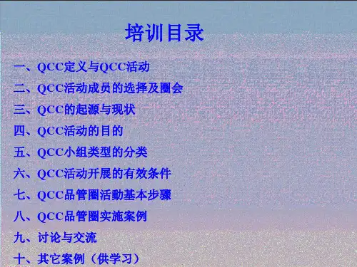 QCC品管圈推行步骤说明与实际案例