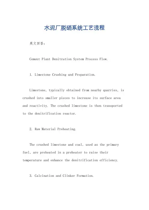 水泥厂脱硝系统工艺流程