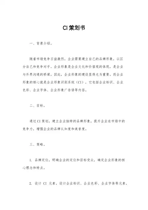 CI策划书