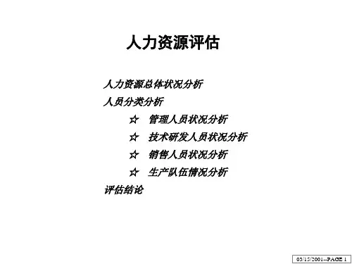 某咨询人力资源评估及诊断报告40页