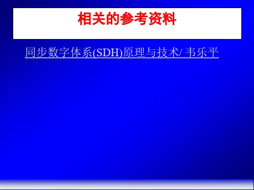 SDH同步数字体系(SDH)原理与技术韦乐平讲解