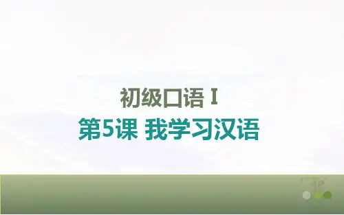 初级口语I-第5课-我学习汉语