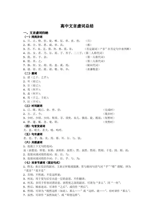 【精品】高中文言虚词总结