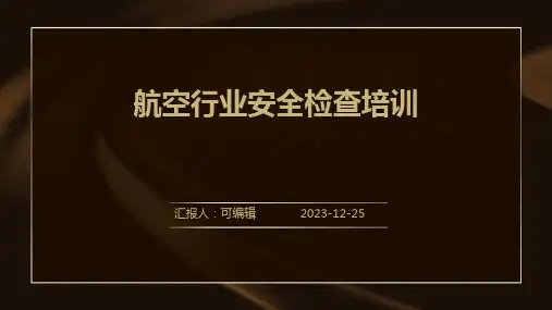 航空行业安全检查培训ppt