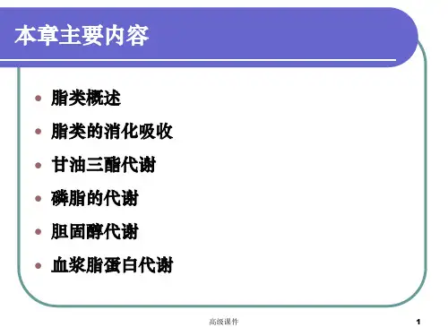 生物化学脂类代谢学校课件