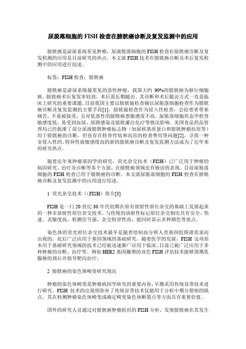 尿脱落细胞的FISH检查在膀胱癌诊断及复发监测中的应用