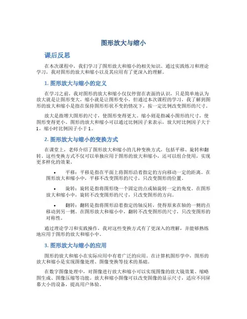 《图形放大与缩小》课后反思