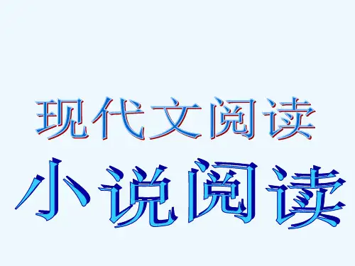 高三语文一轮复习课件小说阅读