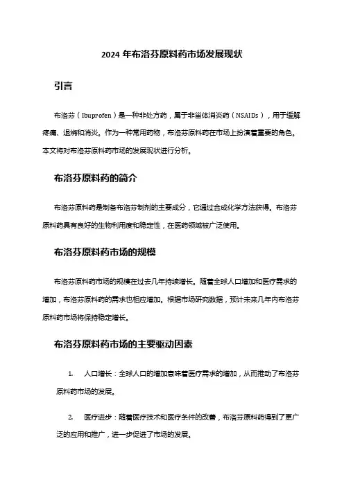 2024年布洛芬原料药市场发展现状